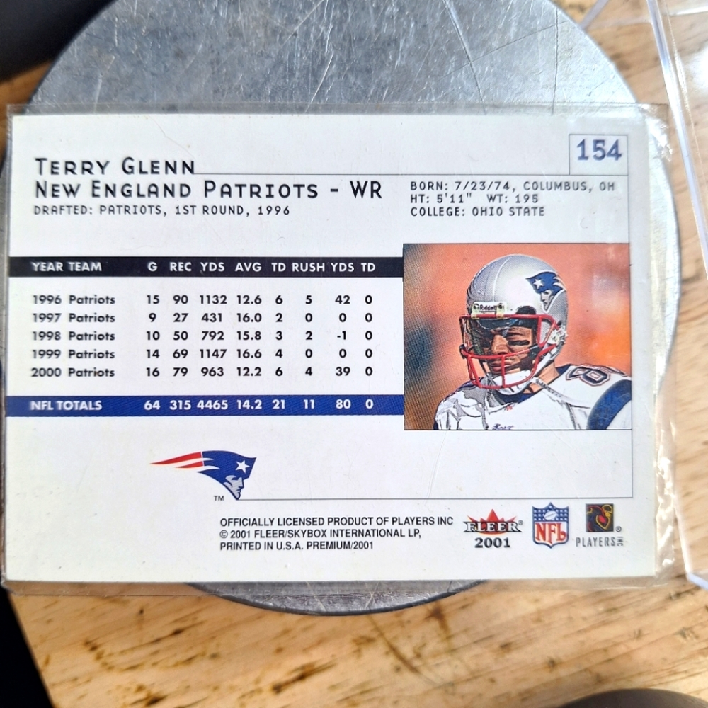 Terry Glen football card